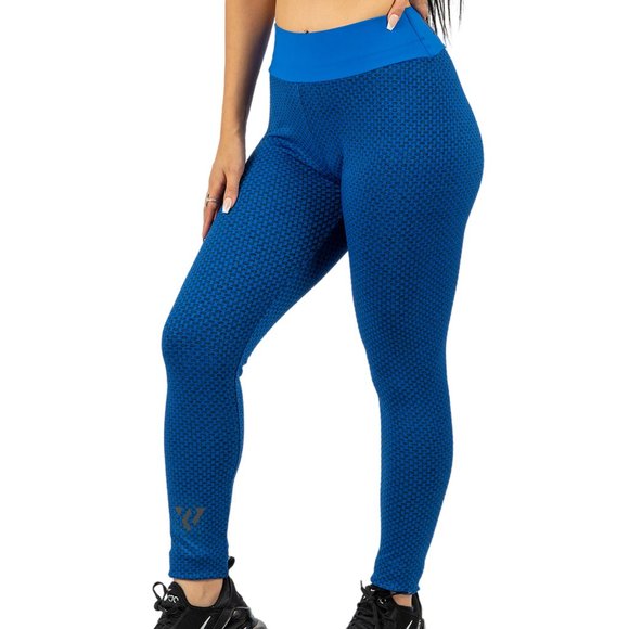 Protein Vibez Pants - Women's Blue Honeycomb Leggings (NEW)
